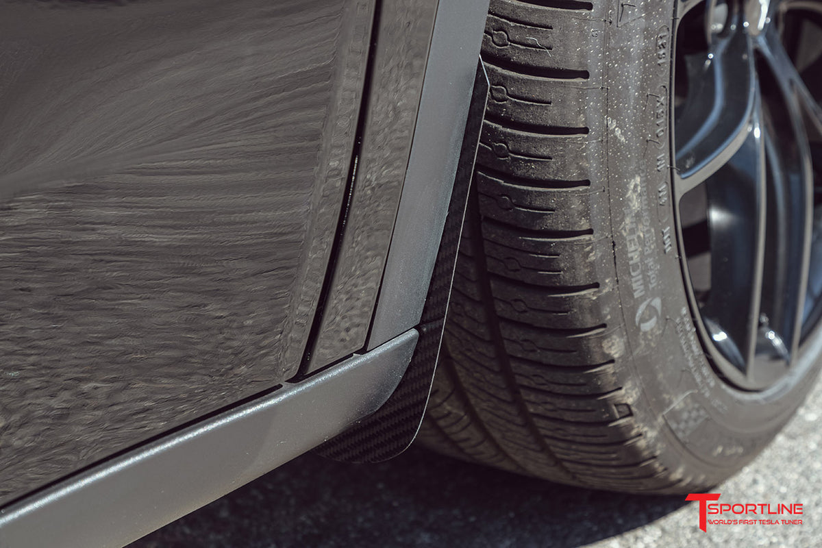 Tesla Model Y Carbon Fiber Mud Flaps (Set of 4)