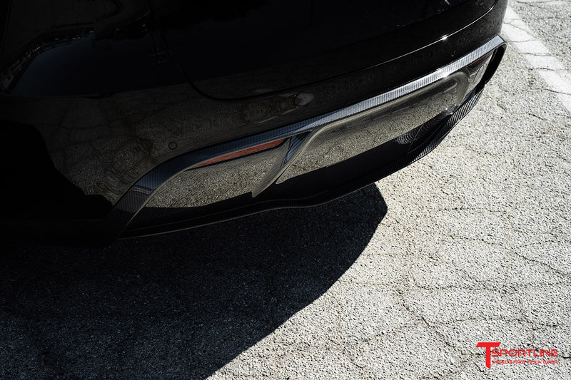 Tesla Model Y Carbon Fiber Rear Diffuser - T Sportline - Tesla Model S ...