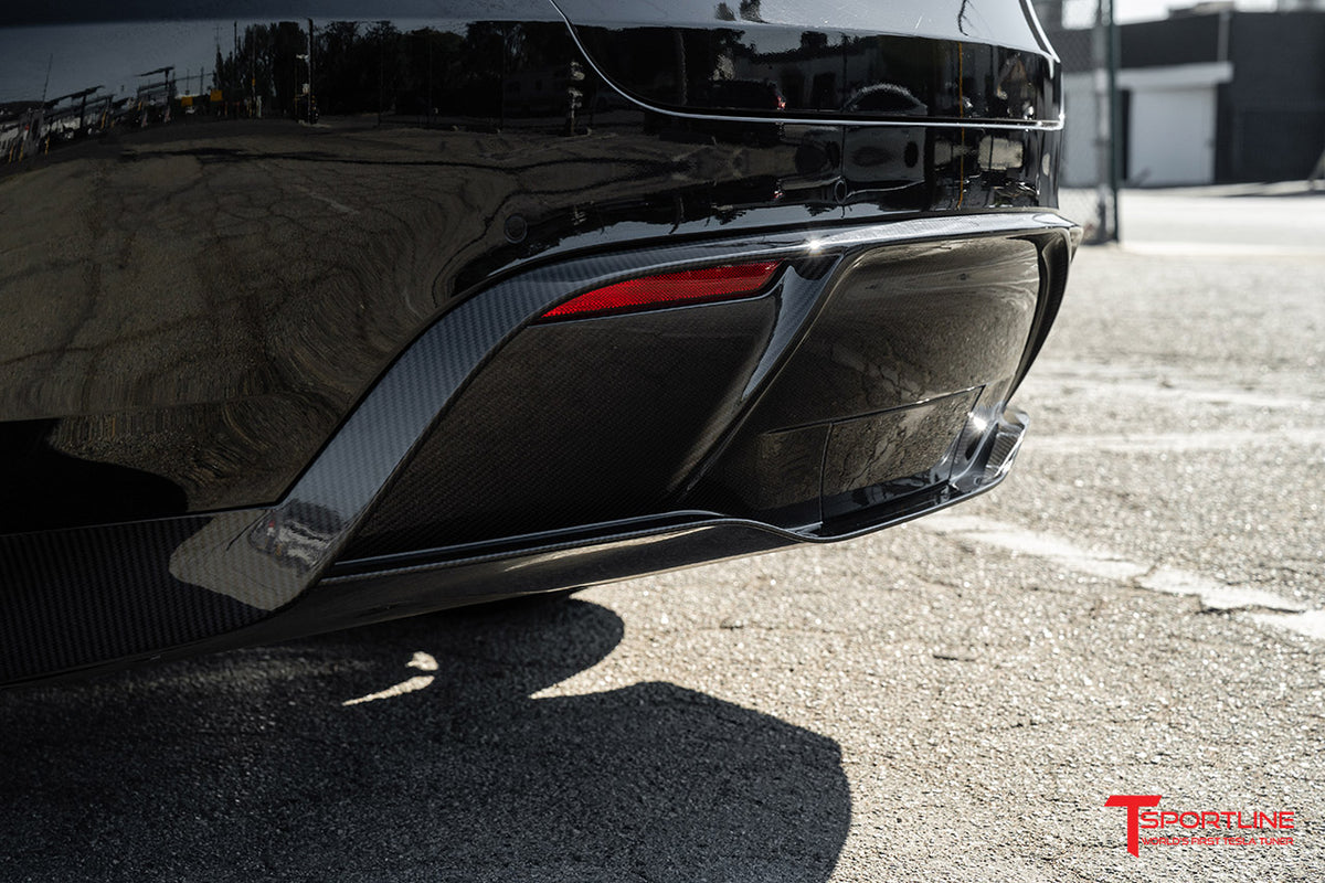 Tesla Model Y Carbon Fiber Rear Diffuser - T Sportline - Tesla Model S ...