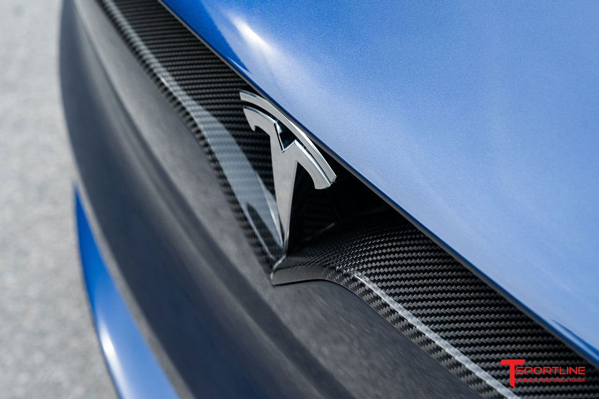 Tesla Model X Carbon Fiber Front V Trim