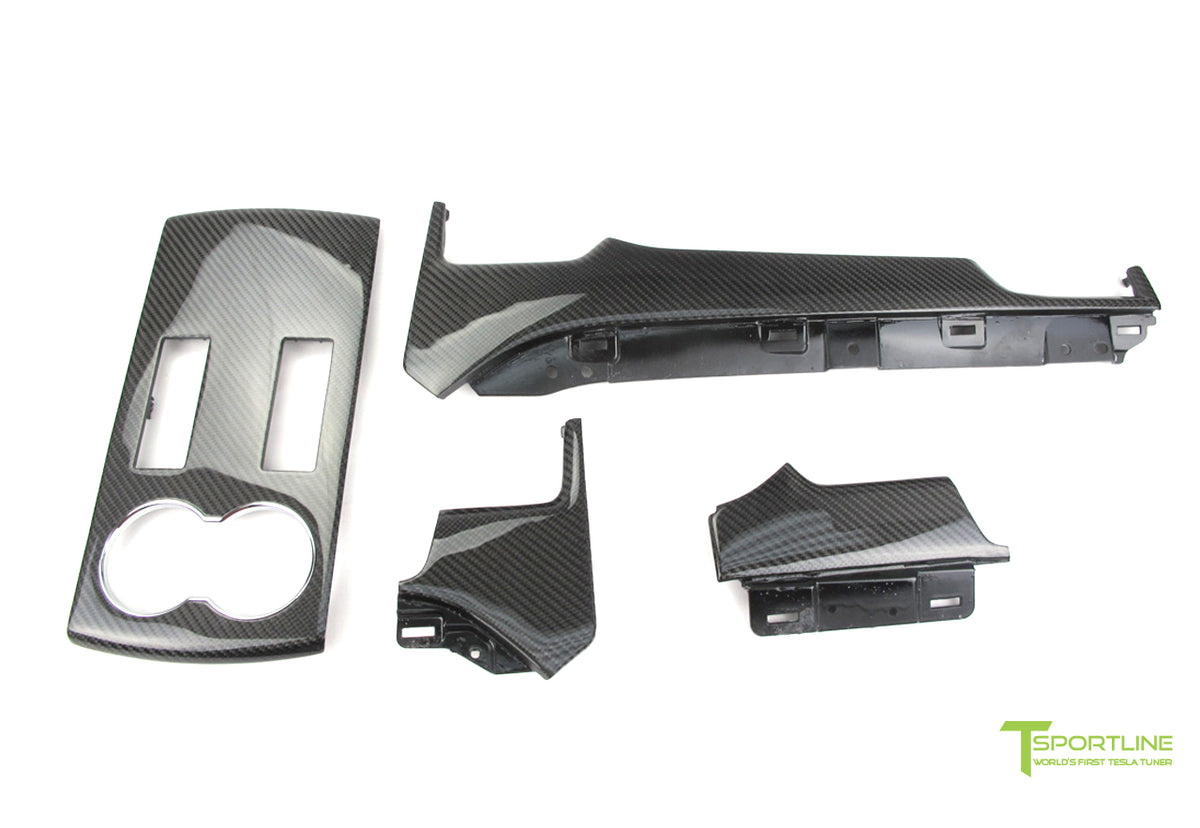 Tesla Model S Carbon Fiber Dash Panel Kit - T Sportline - Tesla Model S ...