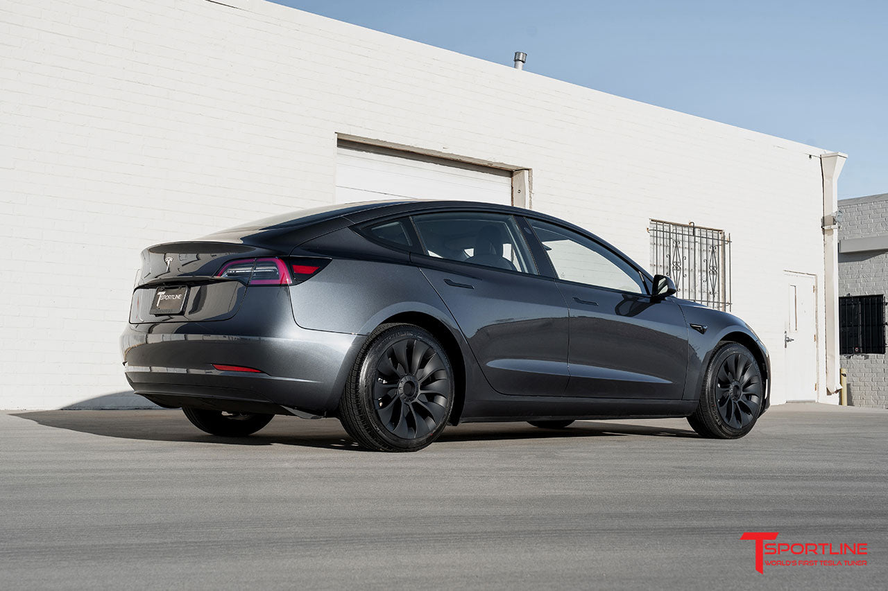 T310d Tesla Model 3 RangeMaxx Directional Uberturbine Styled Aero Wheel Cover Set for 18" Factory Tesla Wheel