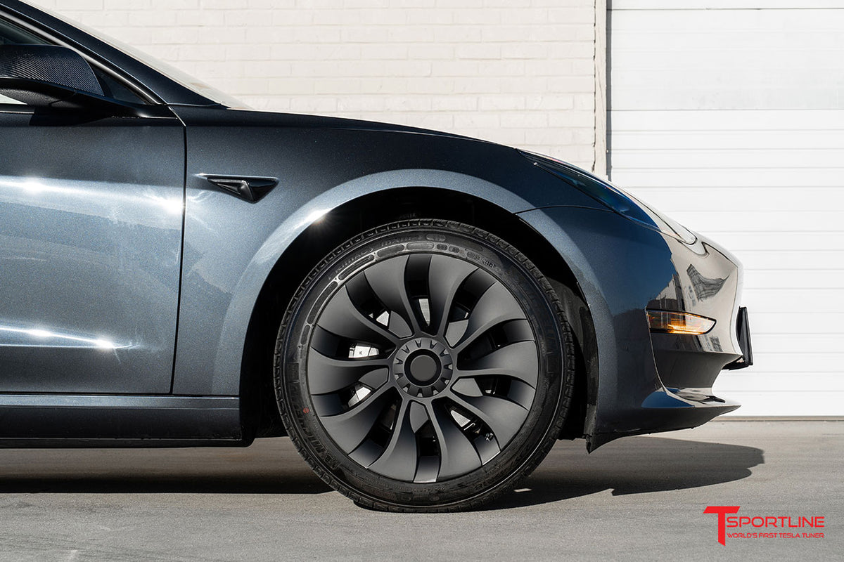 T310 Tesla Model 3 Uberturbine Styled Aero Wheel Cover Set for 18 Fac - T  Sportline - Tesla Model S, 3, X & Y Accessories