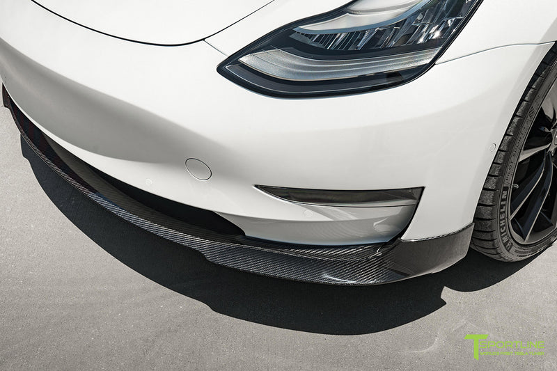 Tesla Model 3 Carbon Fiber Front Apron - T Sportline - Tesla Model S, 3 ...