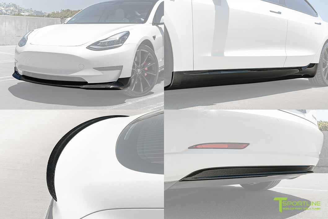 Sport carbon tuning kit for Tesla Model 3 2017 2018 2019 2020 2021
