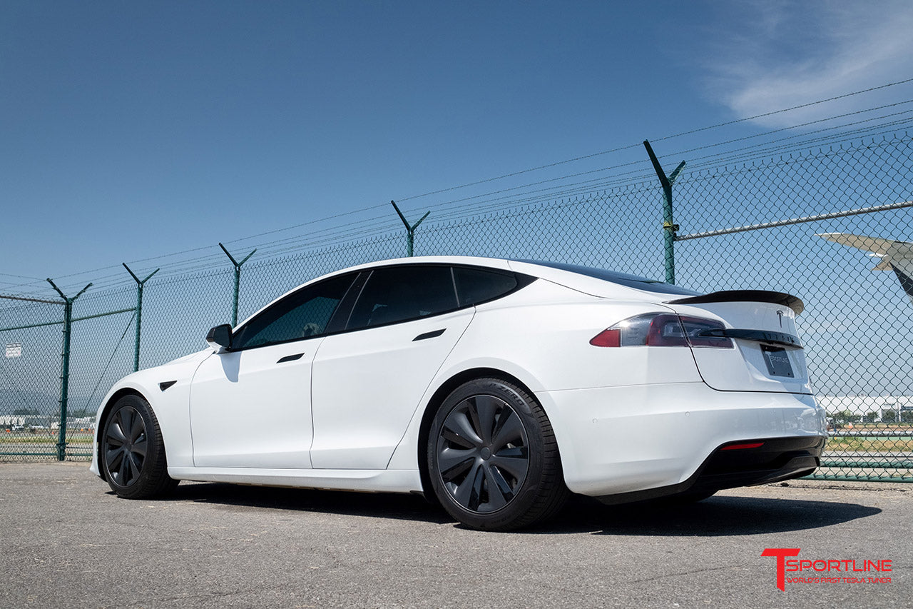 Carbon Fiber Long-Tail Trunk Spoiler for Model S Plaid