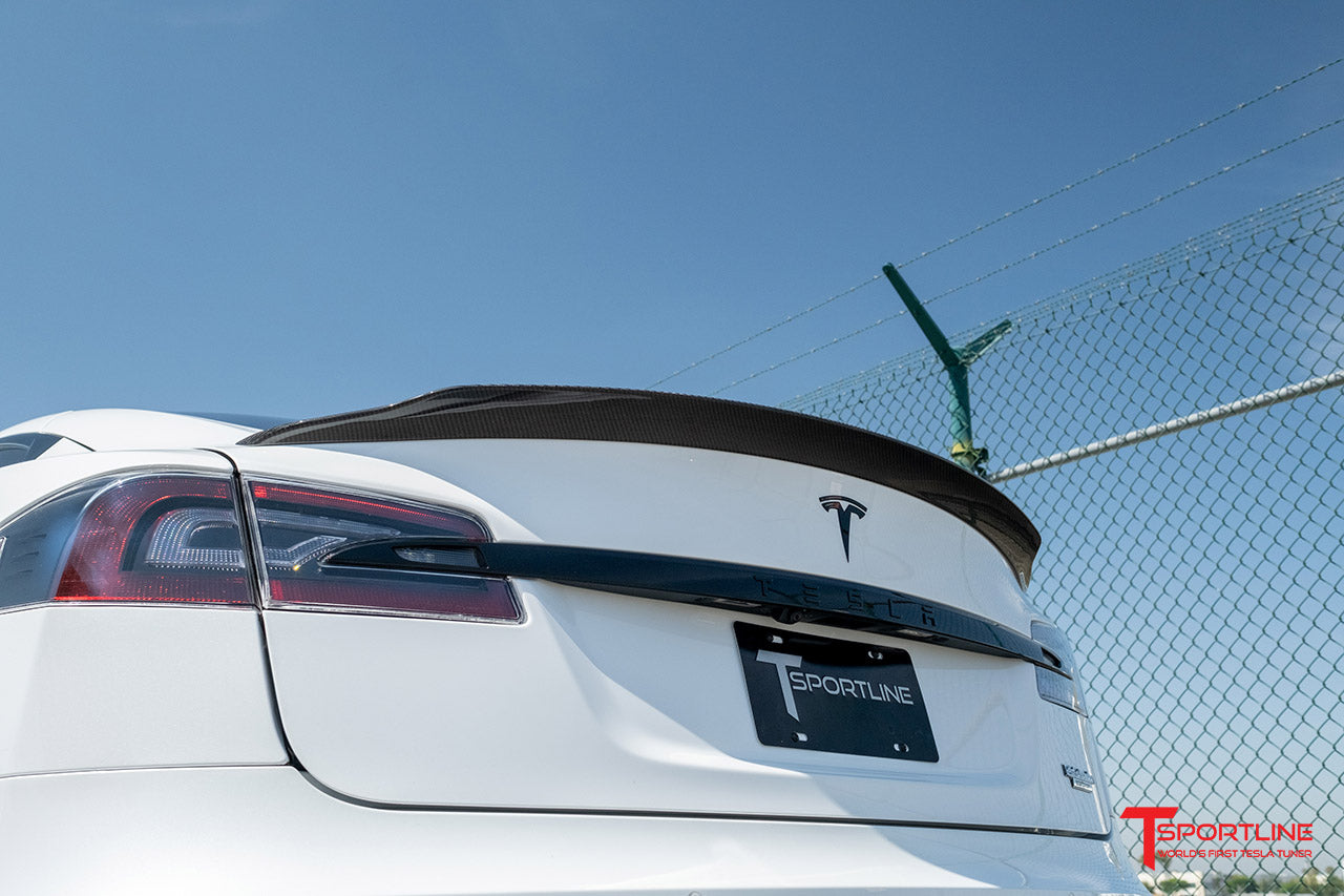 Tesla Model S Carbon Fiber Sport Trunk Decklid Spoiler