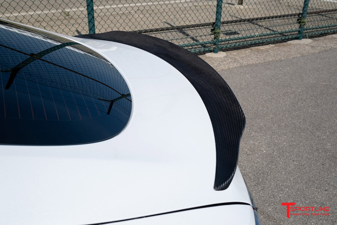 Tesla Model S Carbon Fiber Sport Trunk Decklid Spoiler