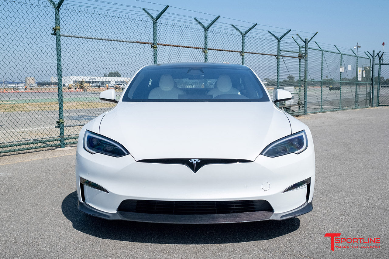 Carbon Fiber Front Grill Insert Overlay - Tesla Model S - Aero Kit