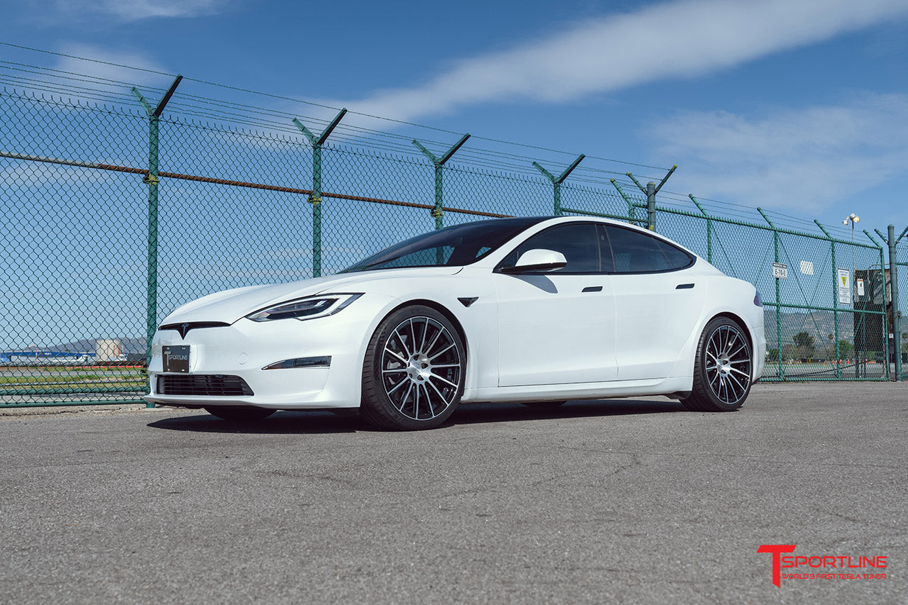 TS114 21" Tesla Model S Long Range & Plaid Wheel and Tire Package (Set of 4)
