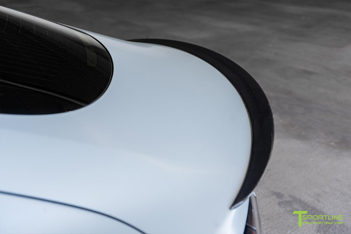 Tesla Model 3 Carbon Fiber Executive Trunk Spoiler - T Sportline - Tesla  Model S, 3, X & Y Accessories