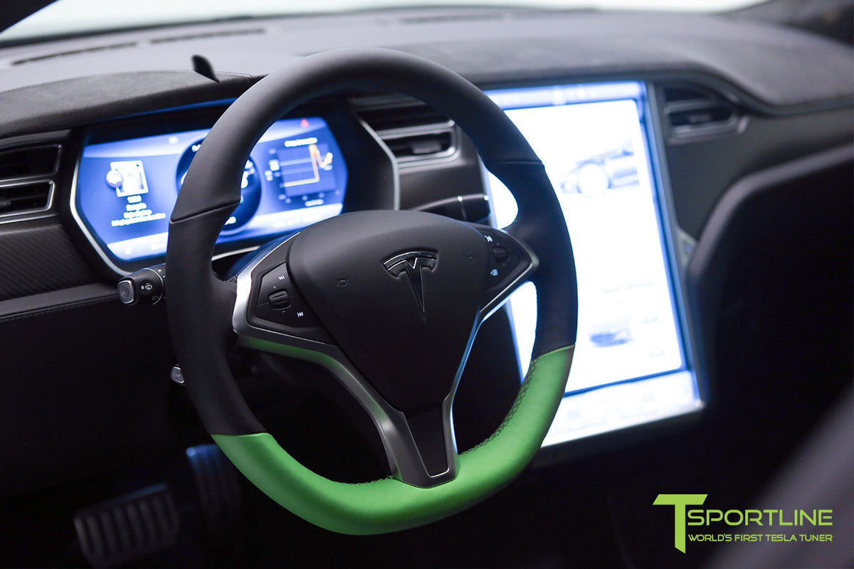 Tesla Model X Steering Wheel Custom Upholstered (2016 - 2020)