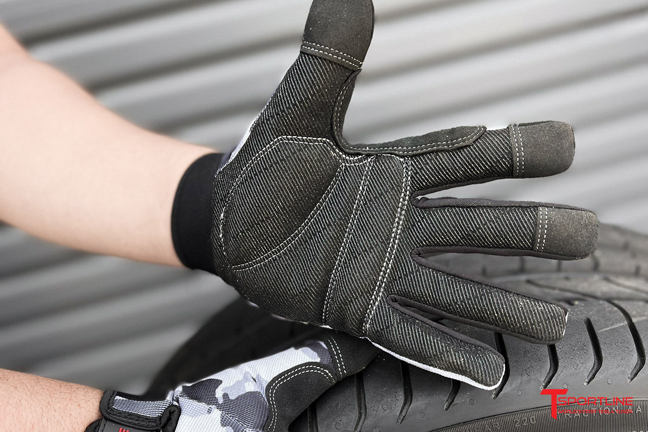 T Sportline S3XY Camo Tesla Wheel & Tire Mounting Mechanics Work Gloves