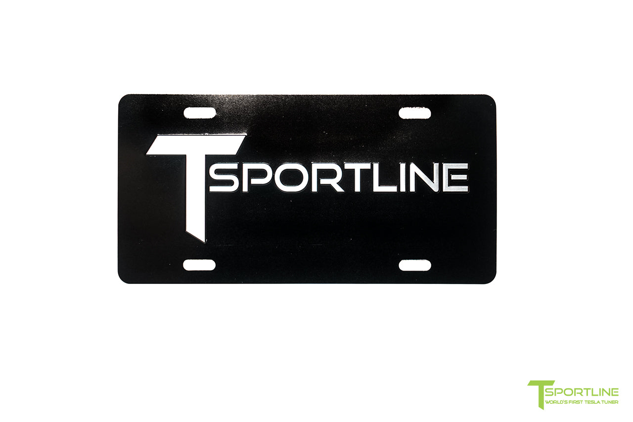 テスラ　プラクティショナープレート　小 T Sportline License Plate - T Sportline - Tesla Model S, 3, X & Y