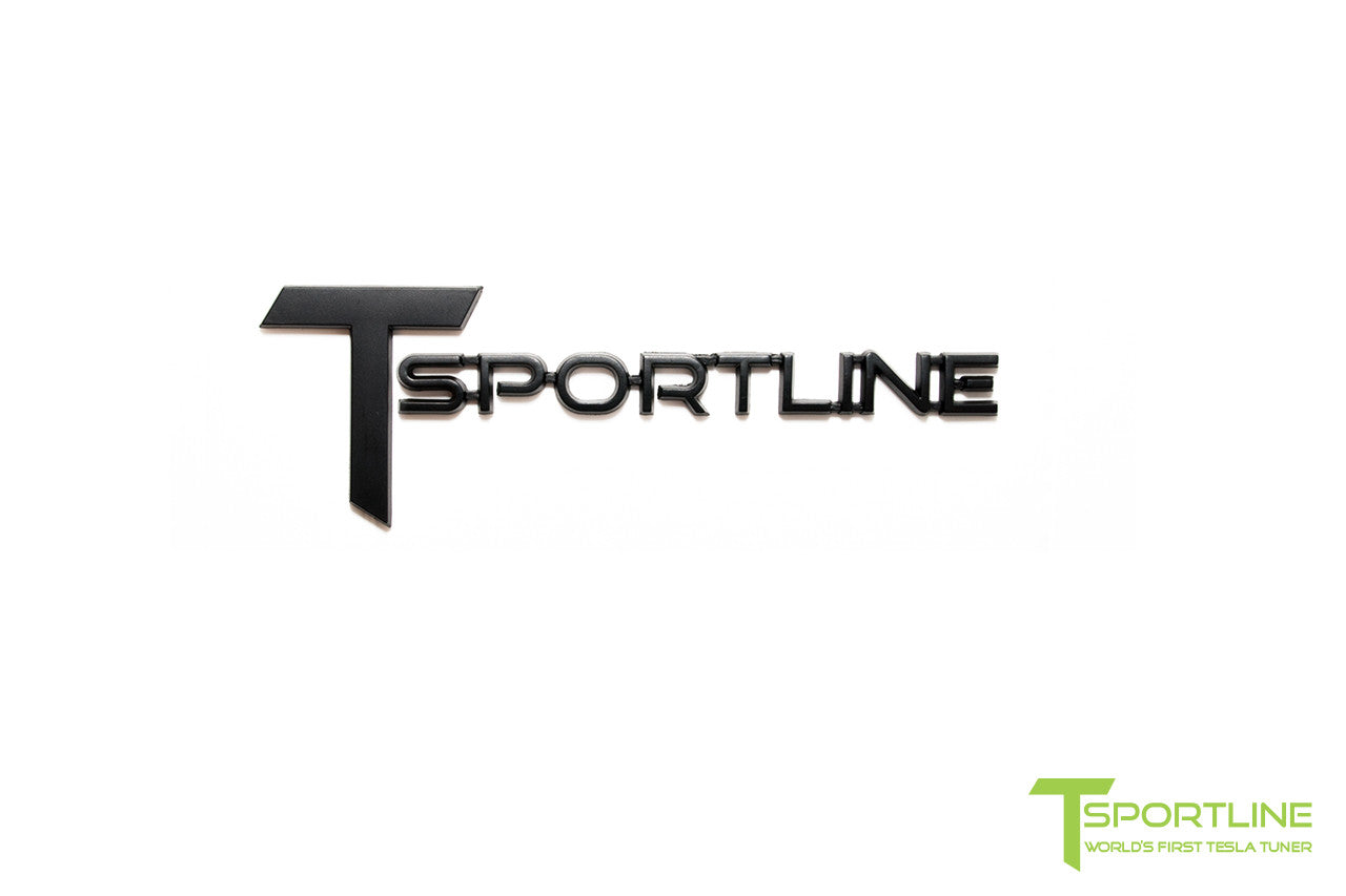 T Sportline Logo Badge Emblem - Injection Molded Chrome / Black