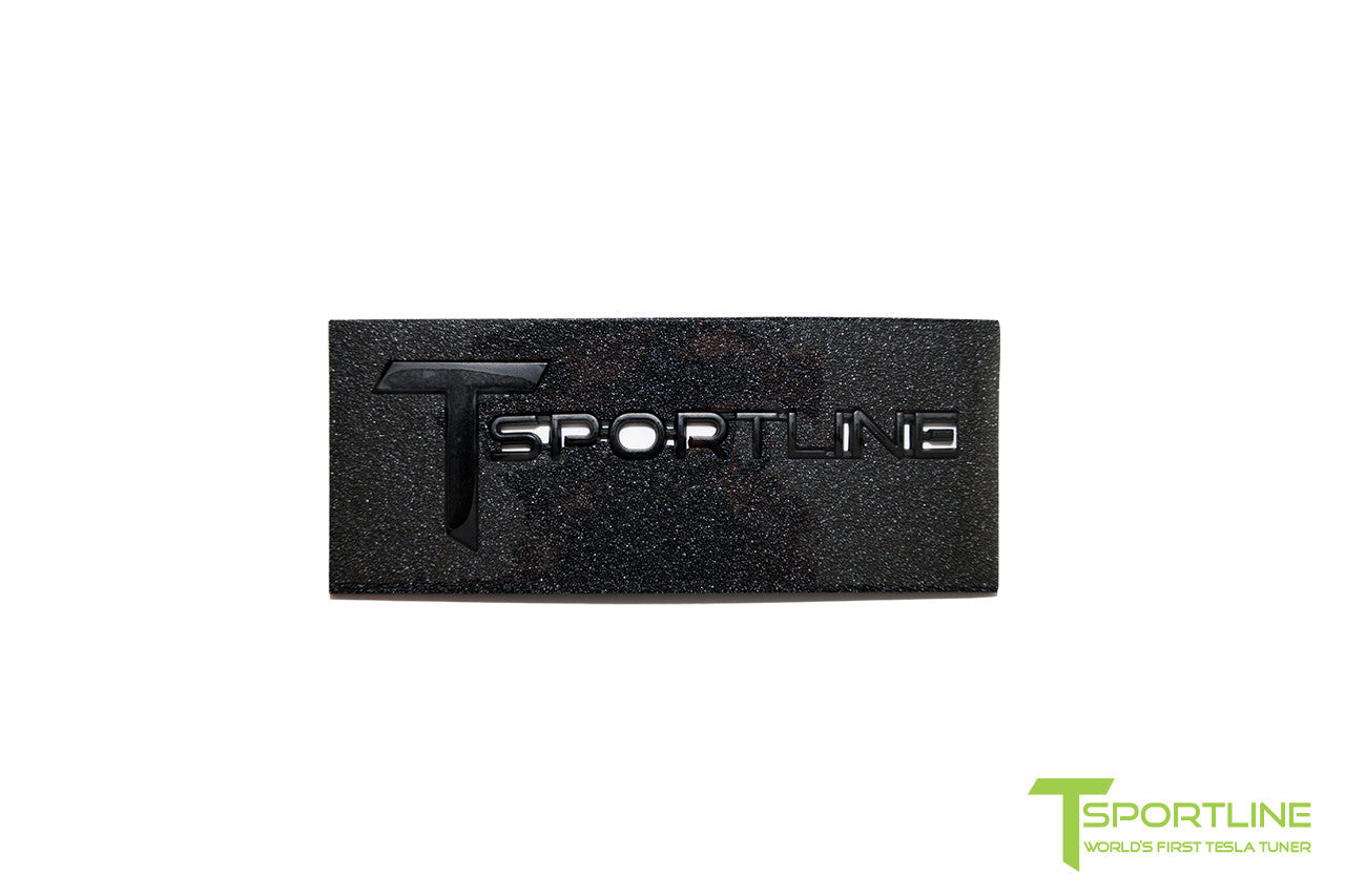 T Sportline Logo Badge Emblem - Injection Molded Chrome / Black