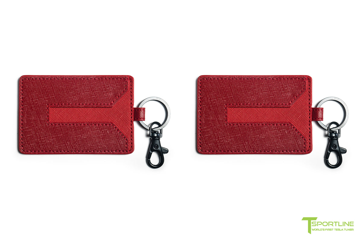 Tesla Model Y Leather Key Card Holder (Set of 2)
