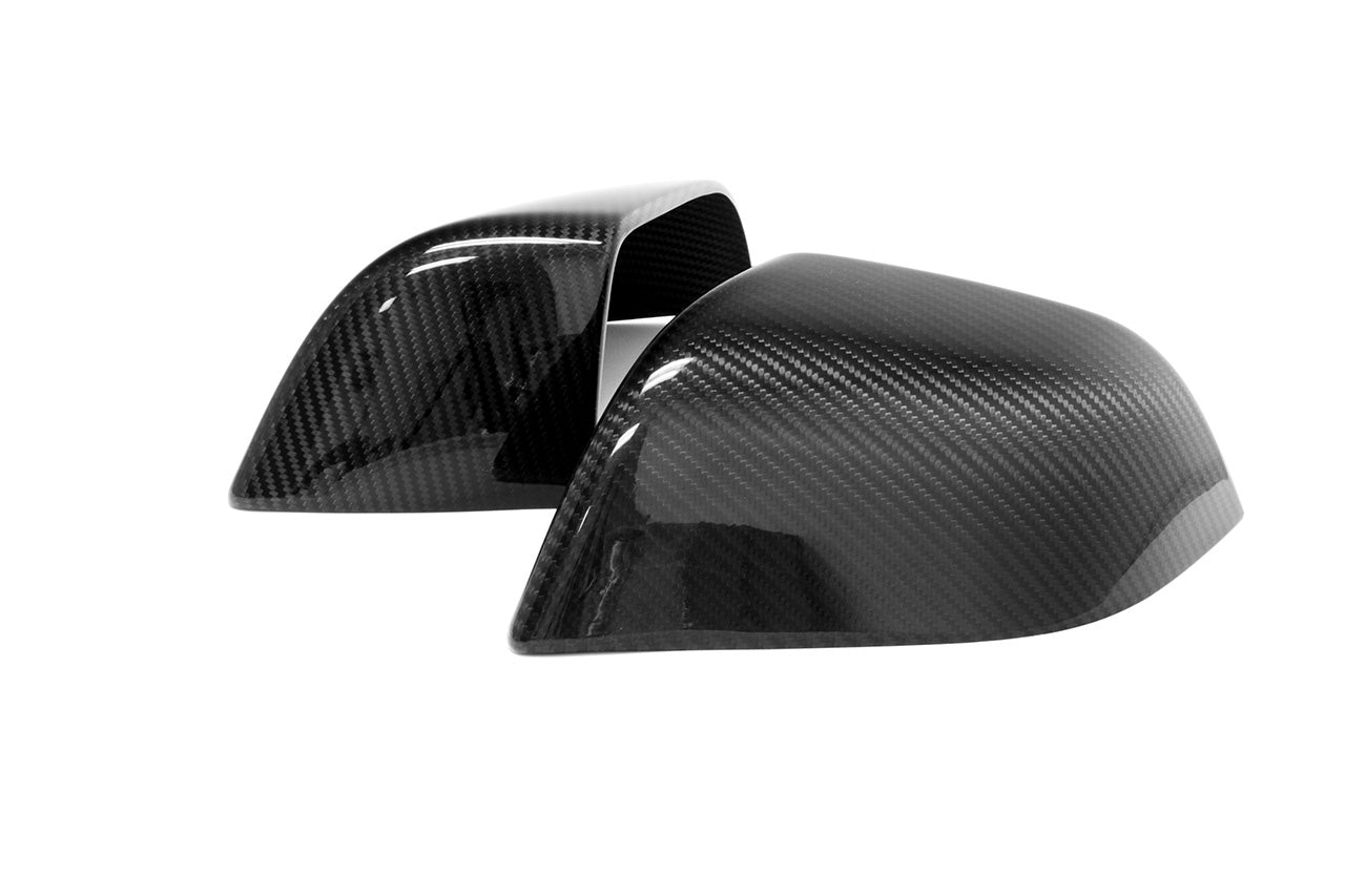 Tesla Model 3 Precision Carbon Fiber Side Mirror Caps (Set of 2 Covers)