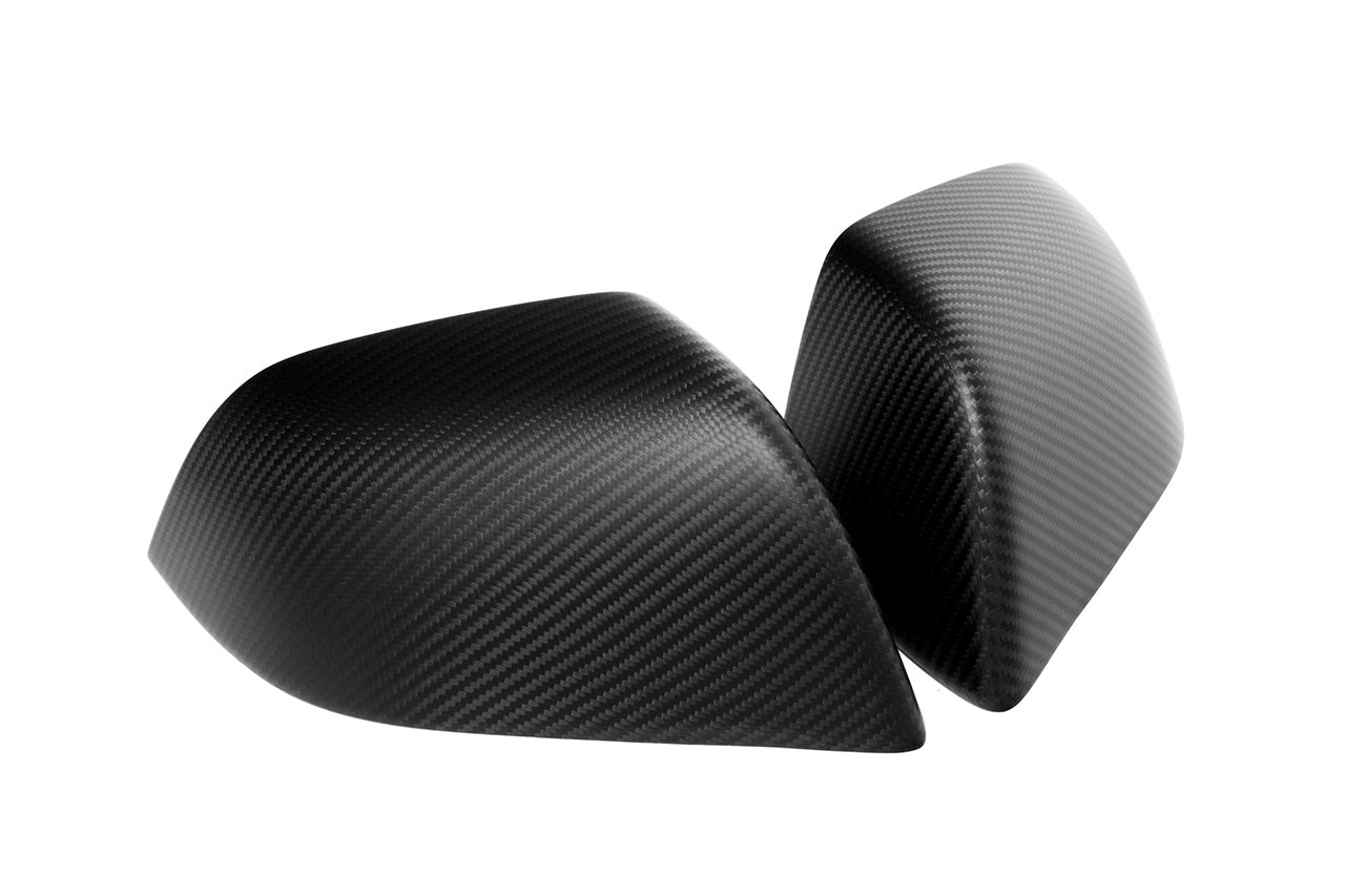 Tesla Model 3 Precision Carbon Fiber Side Mirror Caps (Set of 2 Covers)