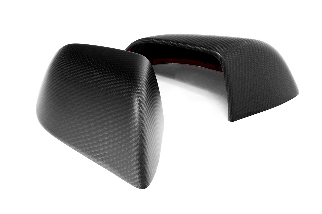 Tesla Model 3 Precision Carbon Fiber Side Mirror Caps (Set of 2 Covers)