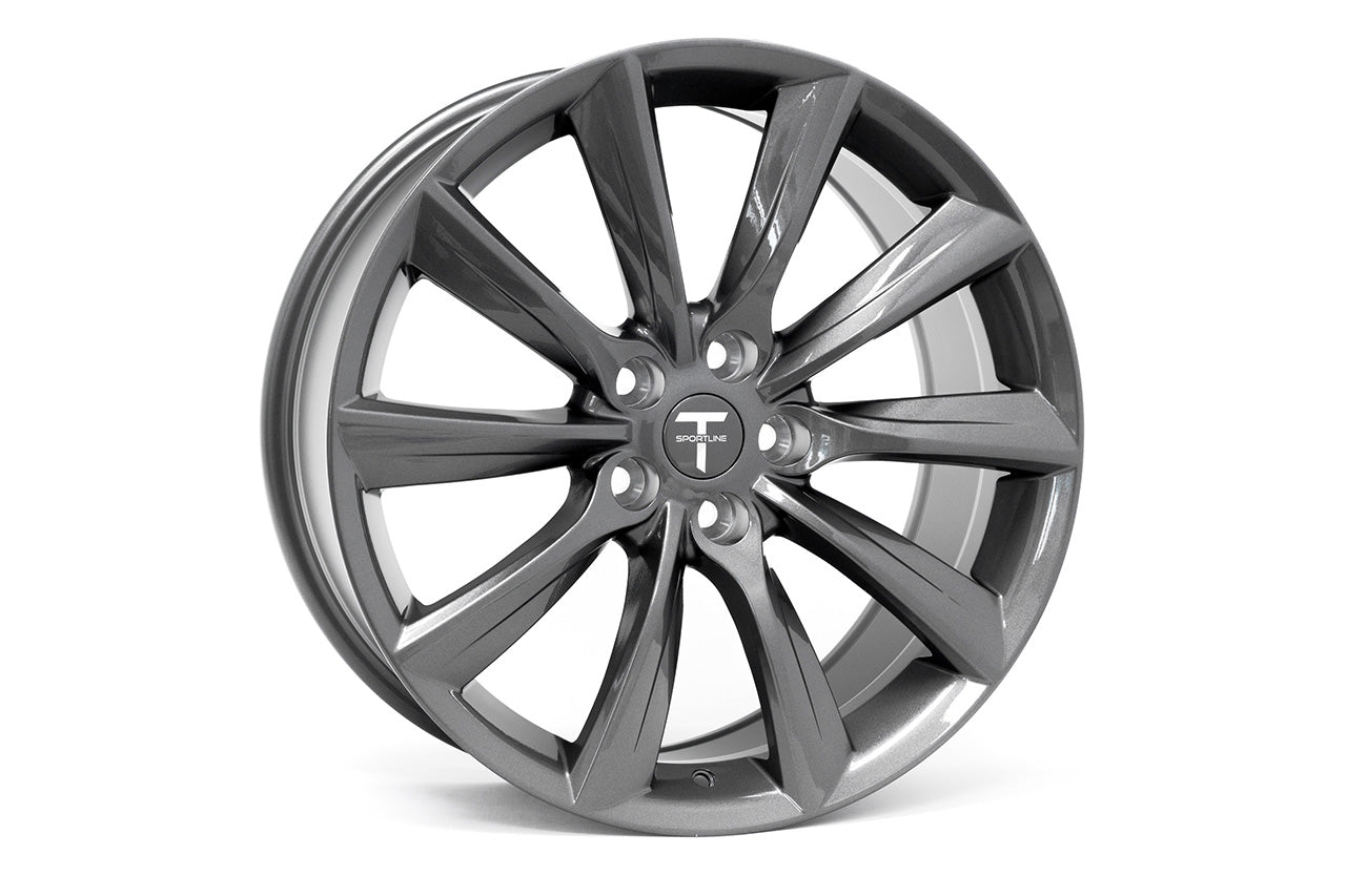Tesla 18インチ ダークグレー ホイール Tesla Model 3 Aftermarket 18 inch Tesla Wheels - T Sportline