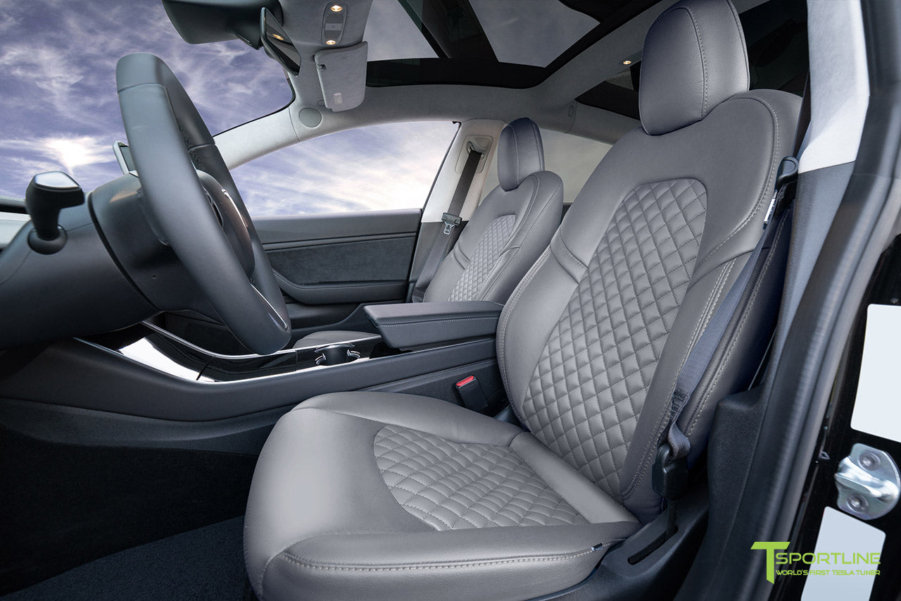 Tesla Model 3 (2017 - 2023) Seat Interior Upgrade Kit - Signature Diamond Design