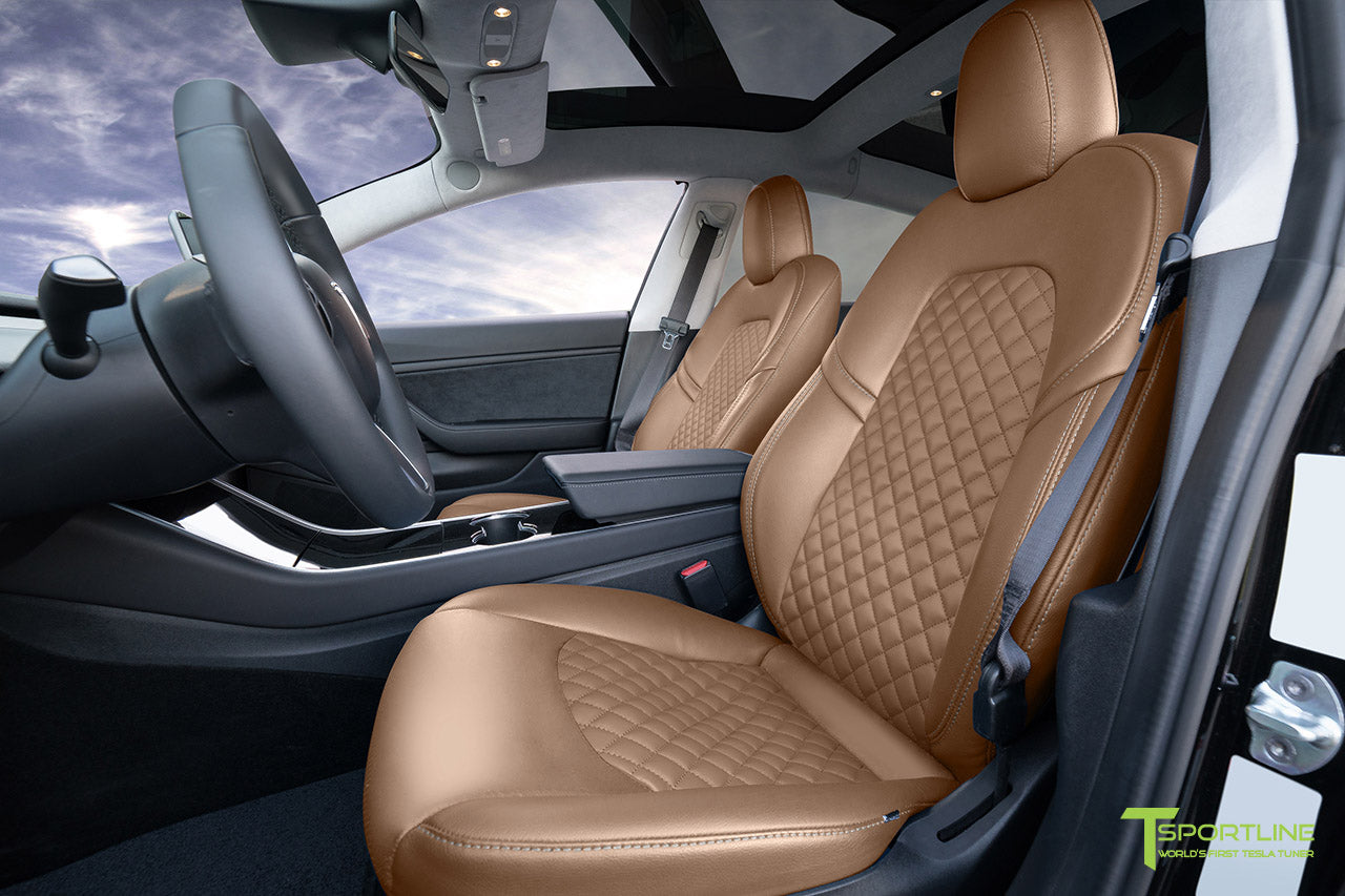 Tesla Model 3 (2017 - 2023) Seat Interior Upgrade Kit - Signature Diamond Design