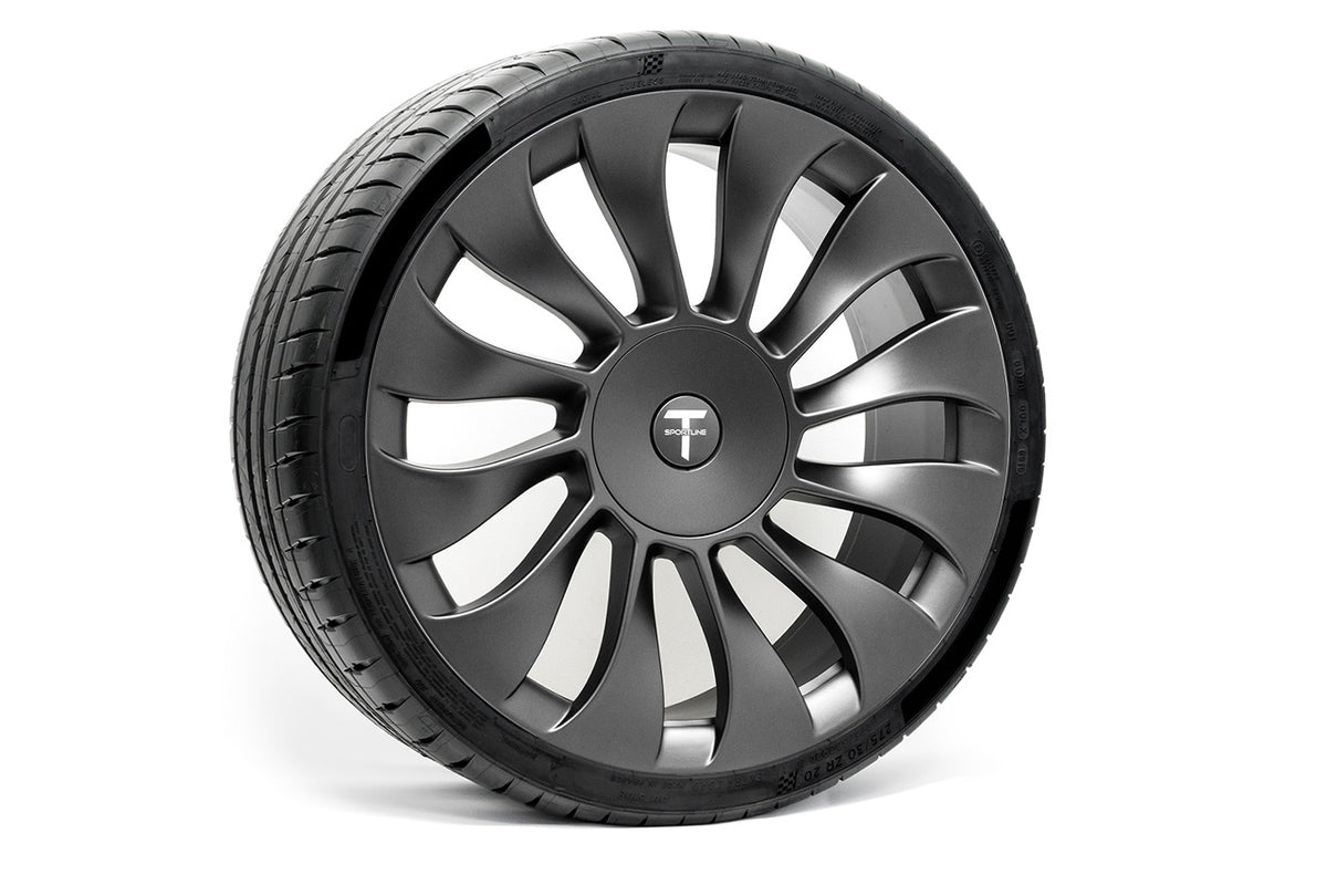 3M Matte Gray Model Y with 20 TSV Flow Forged Wheels - T Sportline - Tesla  Model S, 3, X & Y Accessories