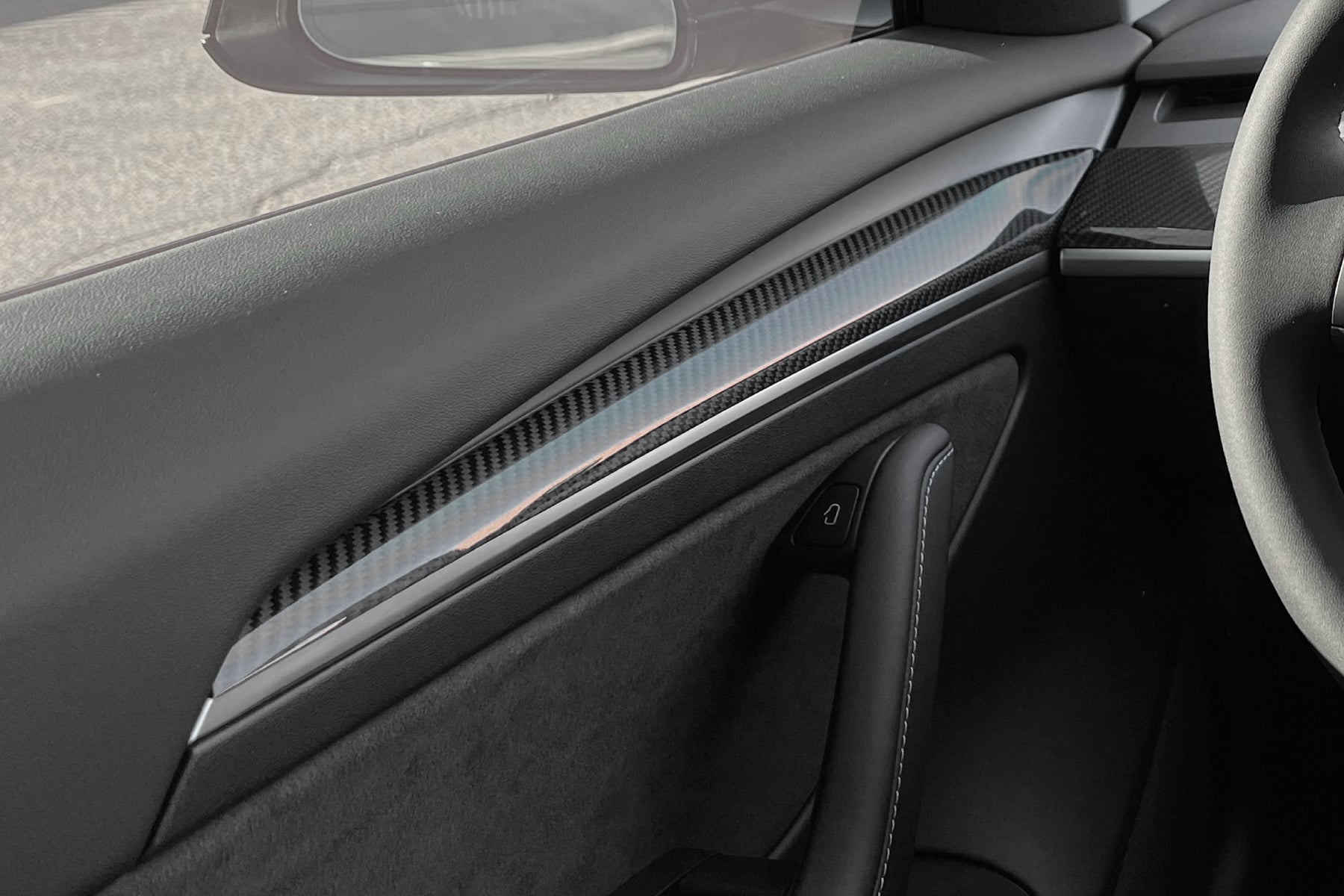 Tesla Model 3 Carbon Fiber Interior Aftermarket Accessories & Upgrades ...