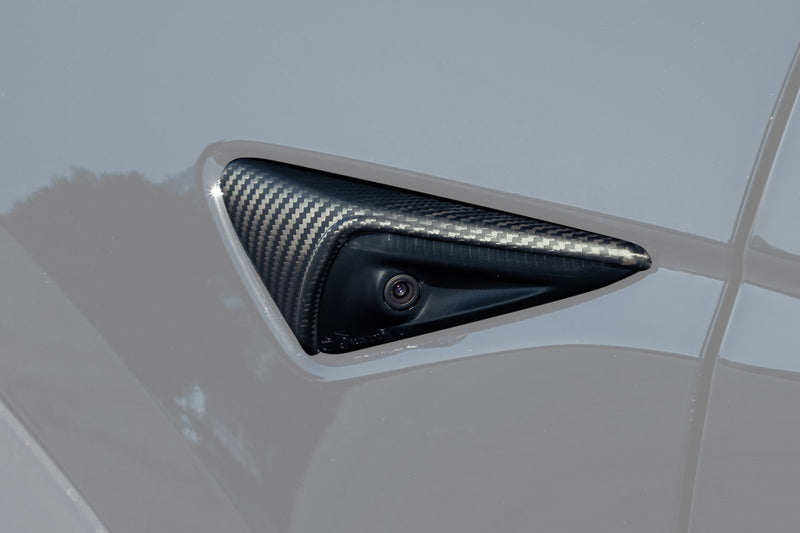 Fender Camera Tesla Model 3 Precision Carbon Fiber Fender Camera Covers (Set of 2 ...
