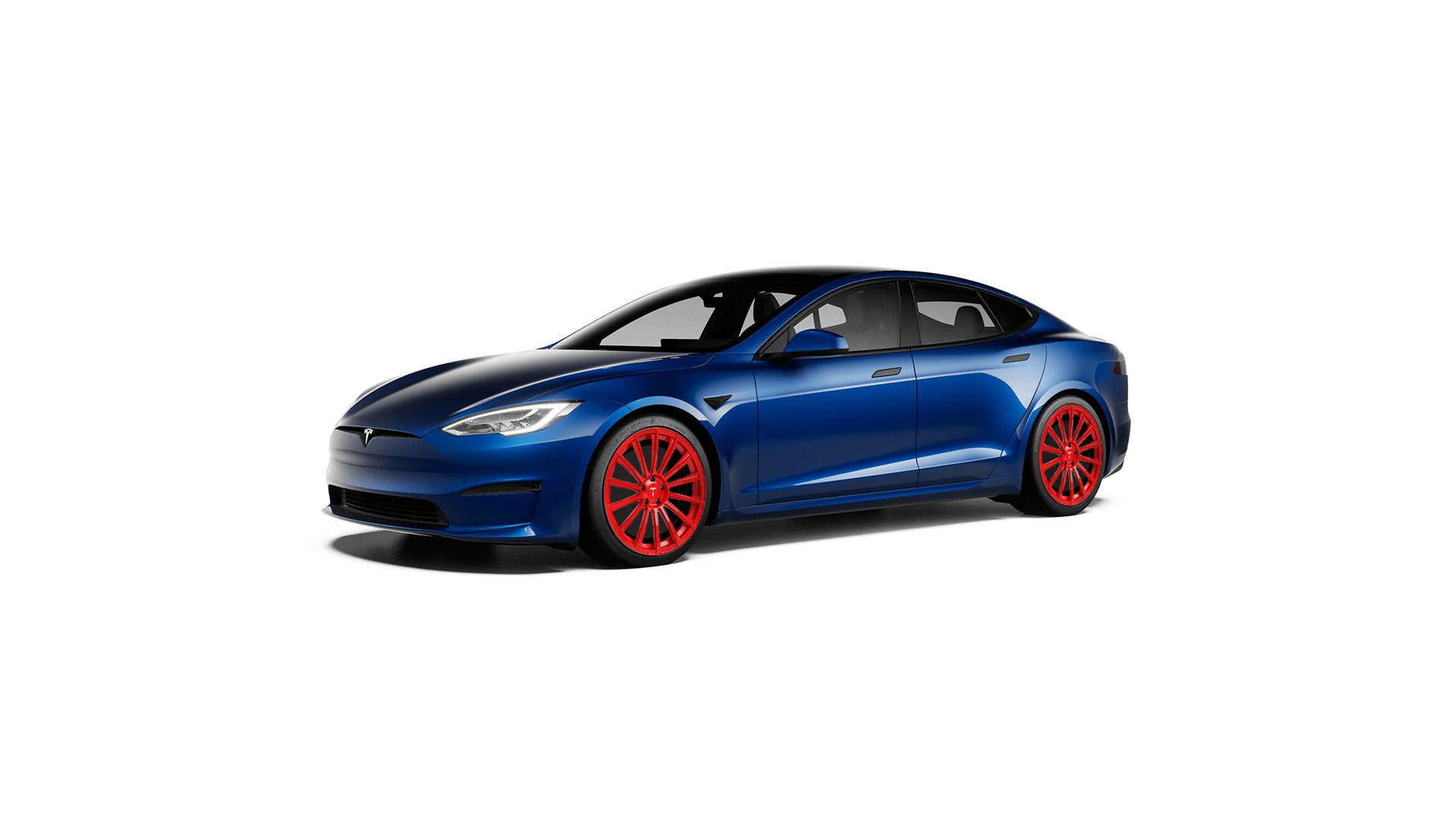 TS114 21" Tesla Model S Long Range & Plaid Wheel and Tire Package (Set of 4)