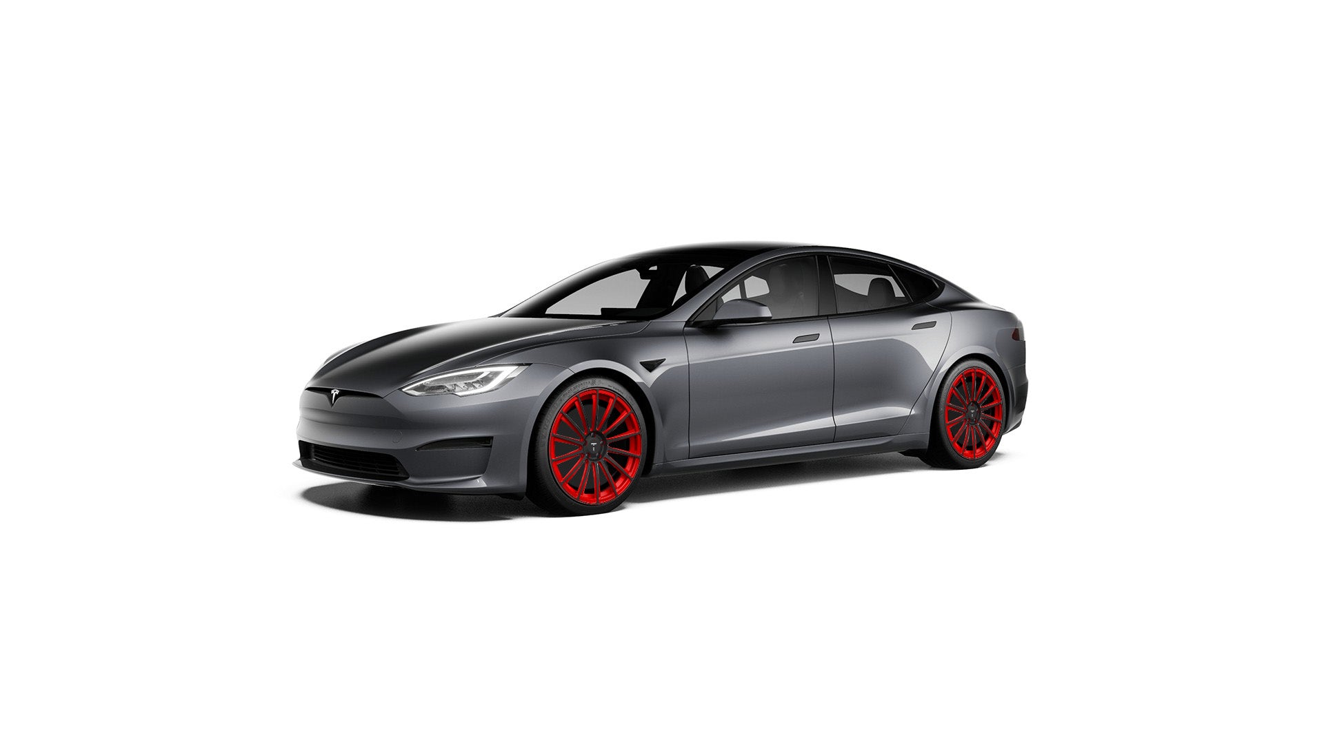 TS114 21" Tesla Model S Long Range & Plaid Wheel and Tire Package (Set of 4)