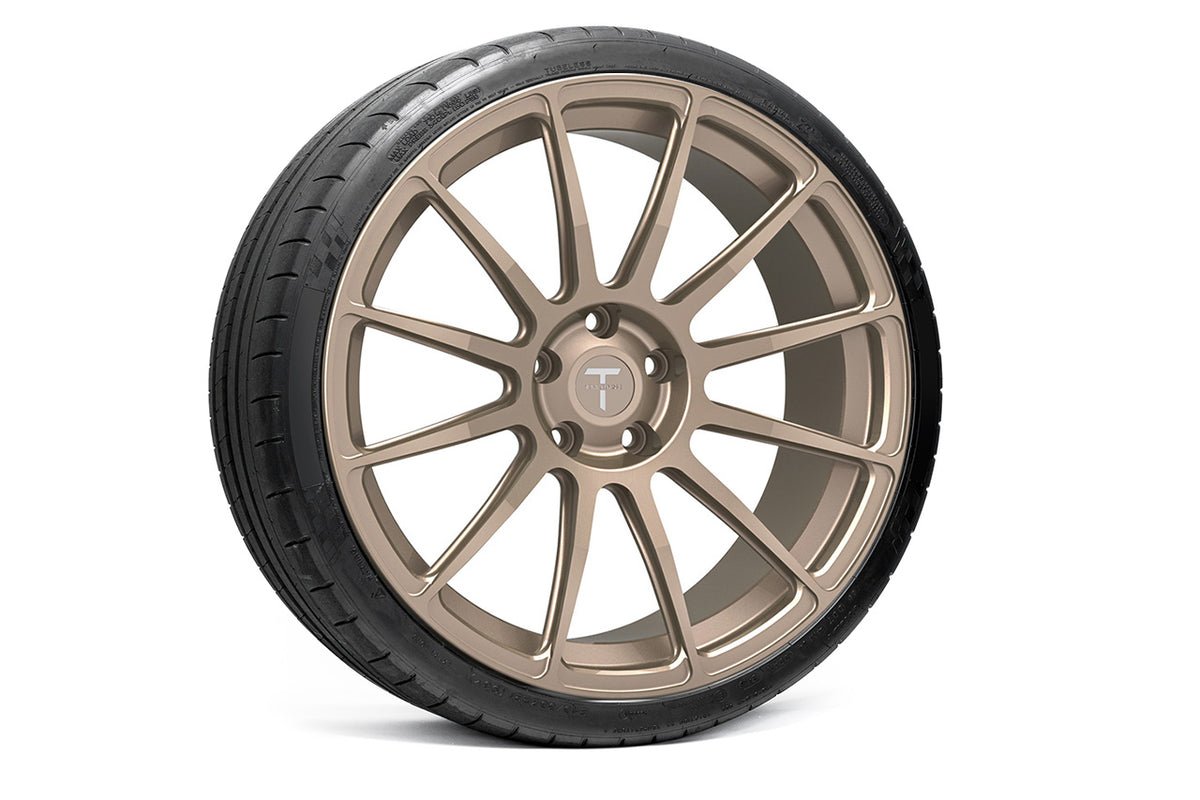 TS112 21&quot; Tesla Model S Long Range &amp; Plaid Wheel and Tire Package (Set of 4)