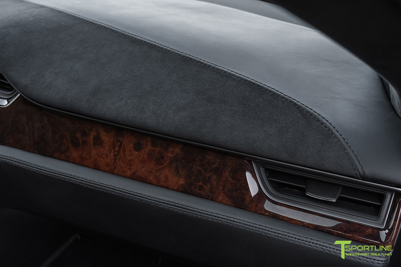 Tesla Model S Burl Wood Dash Panel and Center Console Kit