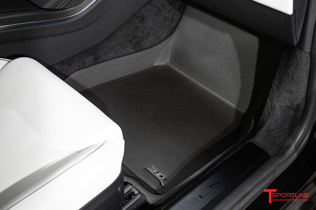Tesla Model S 2021-Present Plaid / Long Range MAXpider 3D Kagu All-Weather Custom Fit Floor Liner Mats