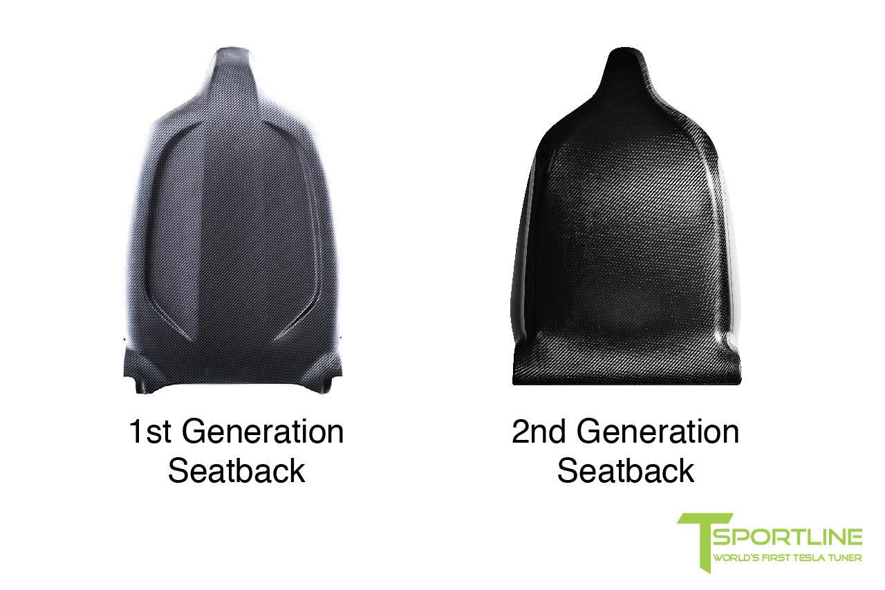 Tesla Model S v2.0 Carbon Fiber Seat Back Set (2016 - 2019)
