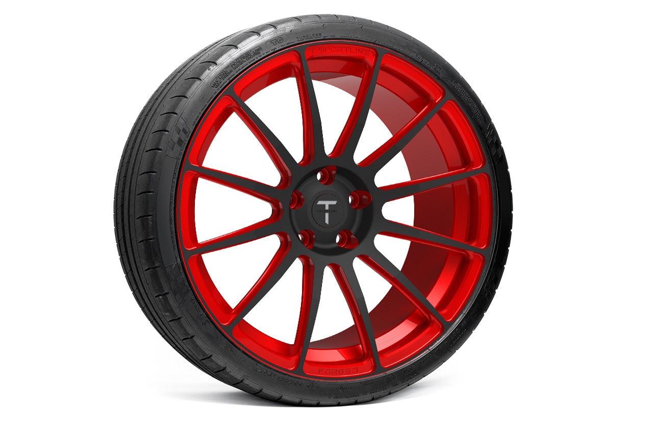 TS112 21" Tesla Model S Long Range & Plaid Wheel and Tire Package (Set of 4)