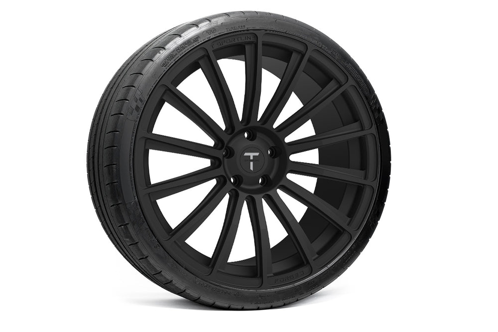 Tesla Model S Aftermarket 21 inch Tesla Wheel and Tire Package
