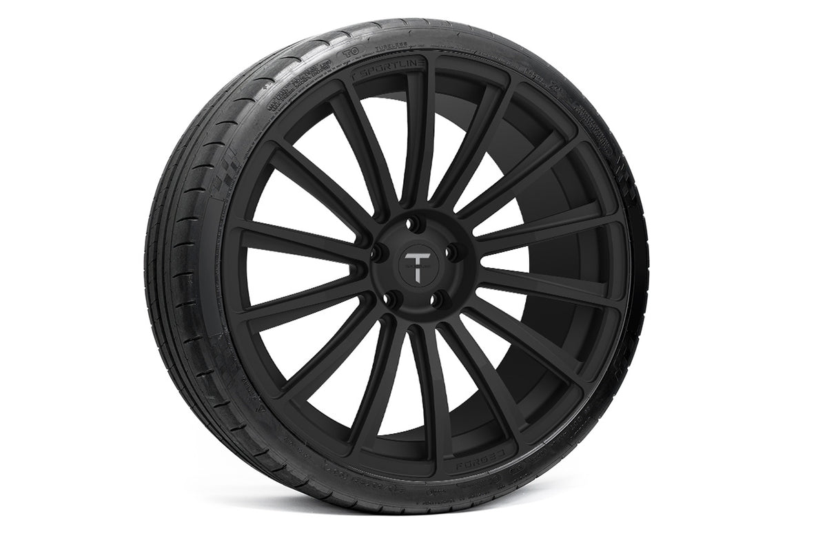 TS114 21&quot; Tesla Model S Long Range &amp; Plaid Wheel and Tire Package (Set of 4)