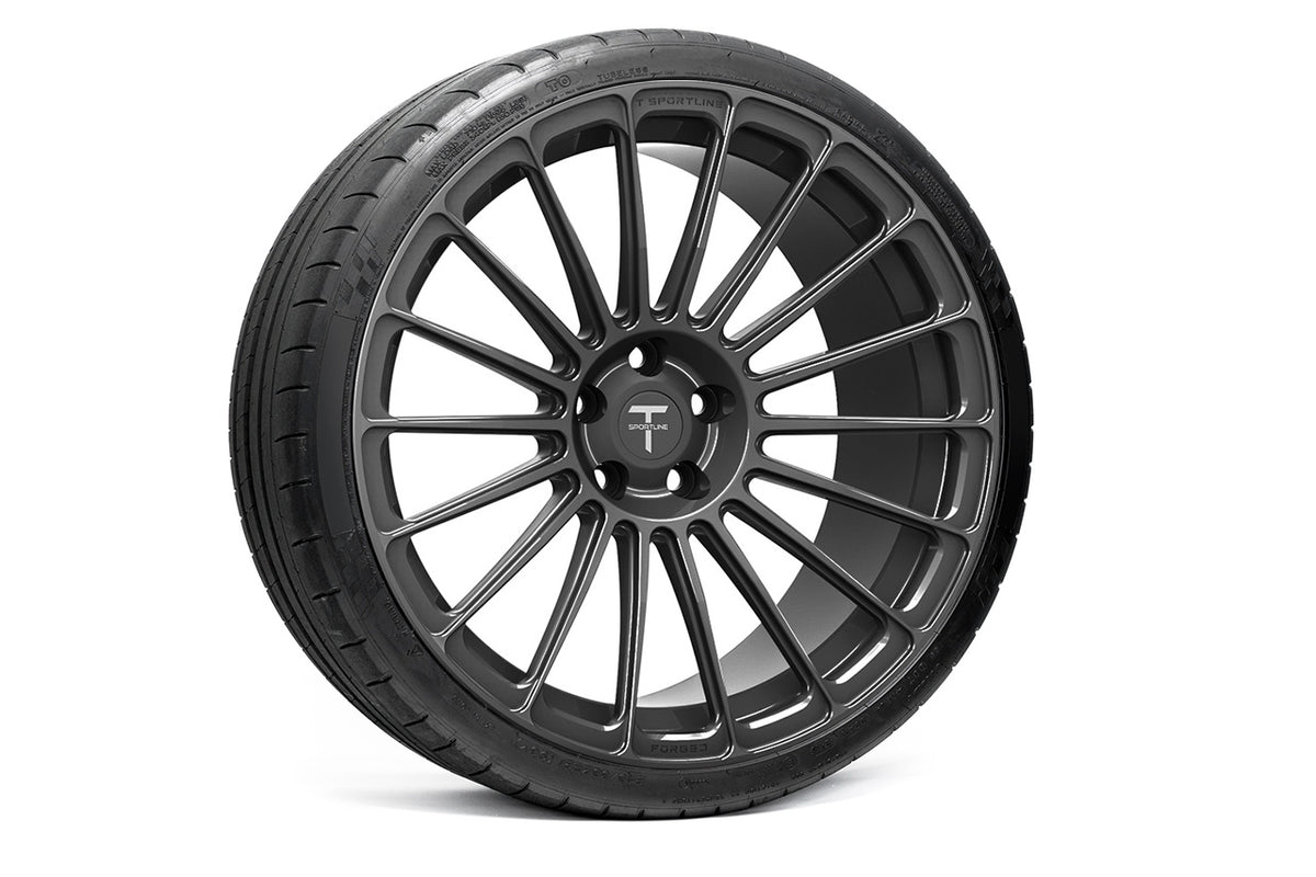 TS118 21&quot; Tesla Model S Long Range &amp; Plaid Wheel and Tire Package (Set of 4)