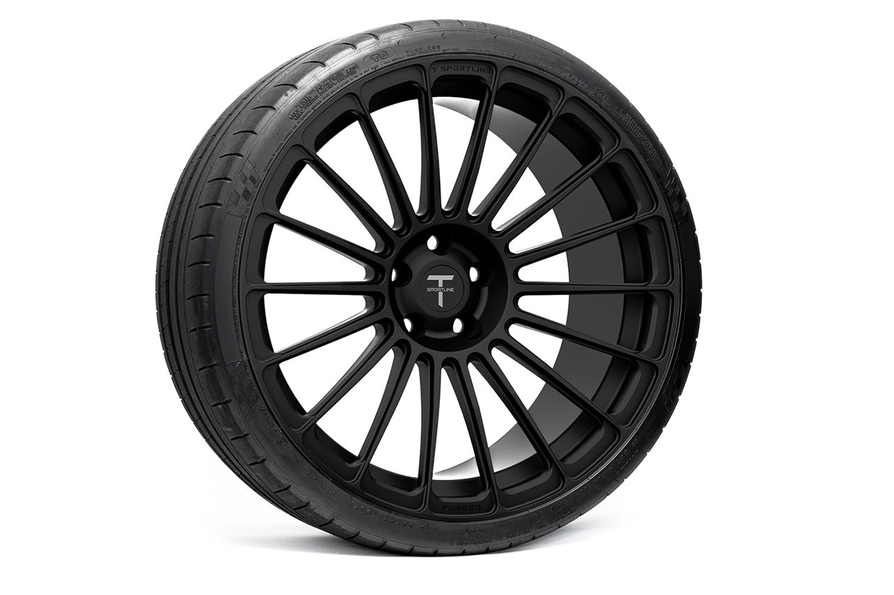Tesla Model S Aftermarket 21 inch Forged Tesla Wheel and Tire Package ...
