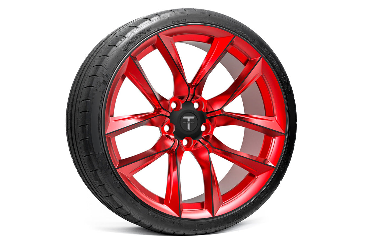 TSSF 21" Tesla Model S Long Range & Plaid Wheel and Tire Package (Set of 4)