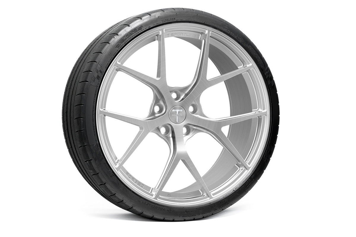 TXL115 21&quot; Tesla Model S Plaid &amp; Long Range Fully Forged Lightweight Tesla Wheel and Winter Tire Package (Set of 4)