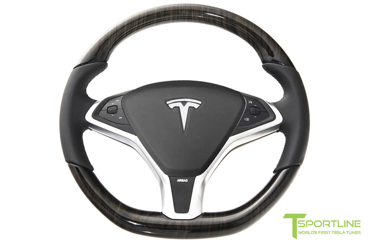 Tesla Model S Gloss Obeche Steering Wheel (2012 - 2020)