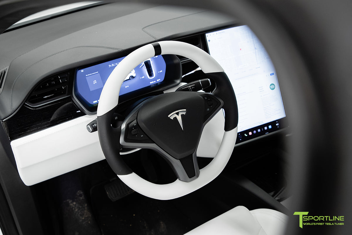 Tesla Model S &amp; X Reupholstered Steering Wheel