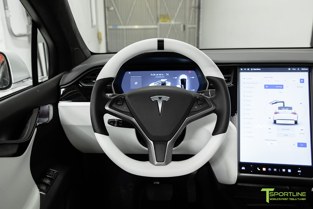 Tesla Model S & X Reupholstered Steering Wheel