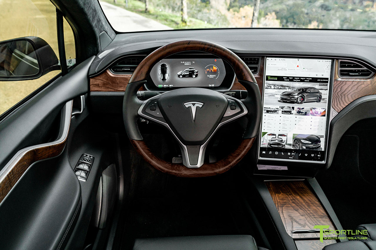 Tesla Model X Figured Ash Steering Wheel (2016 - 2020) - T Sportline - Tesla  Model S