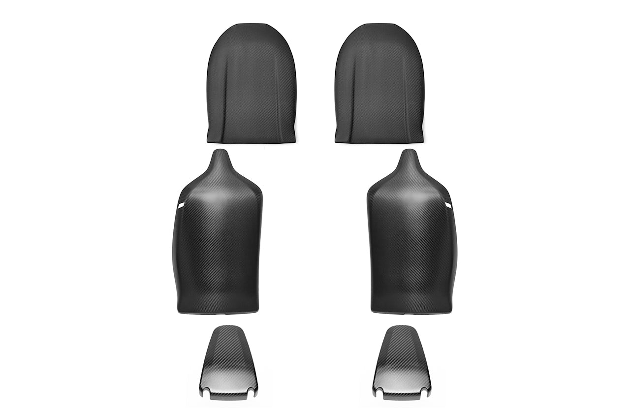 Tesla Model X Long Range & Plaid Carbon Fiber Seat Back Set (2021 - Present)