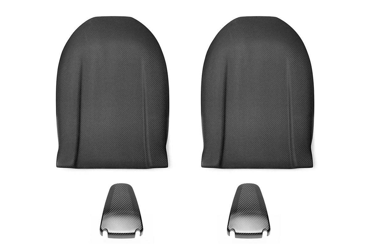 Tesla Model X Long Range &amp; Plaid Carbon Fiber Seat Back Set (2021 - Present)