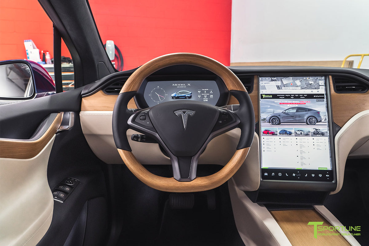 Tesla Model X Oak Wood Steering Wheel (2016 - 2020)